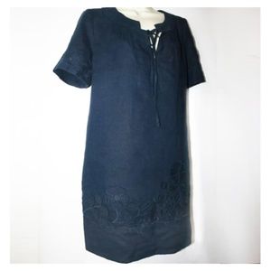 Juicy Couture navy embroidered dress sz 6